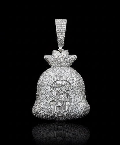 Moissanite Large Money Bag Pendant