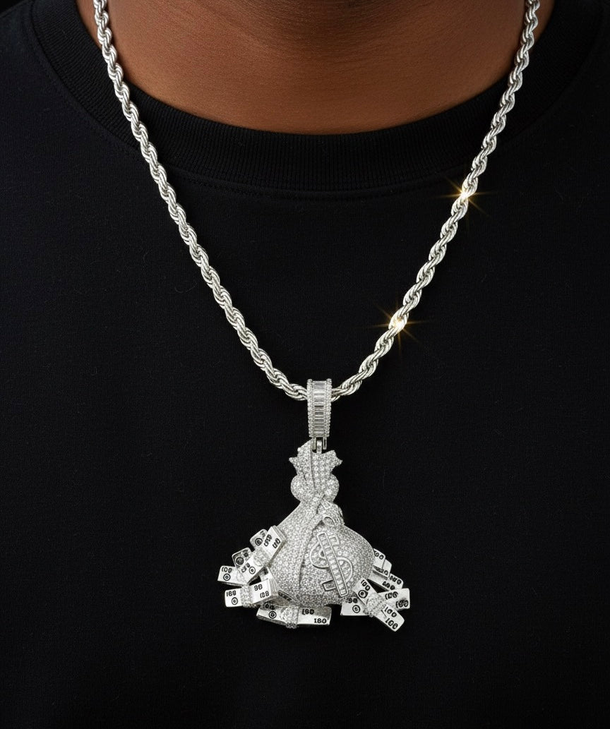 Moissanite Money Bag Pendant