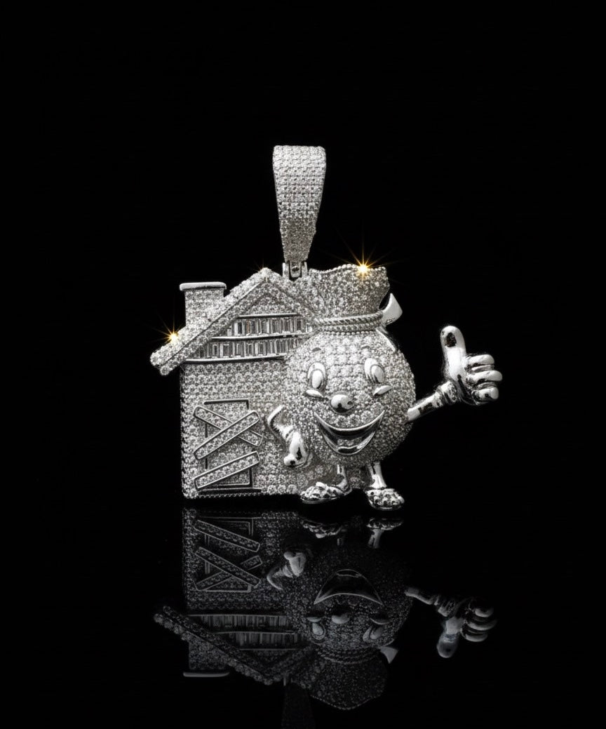 Trap House Kool Man Moissanite Pendant