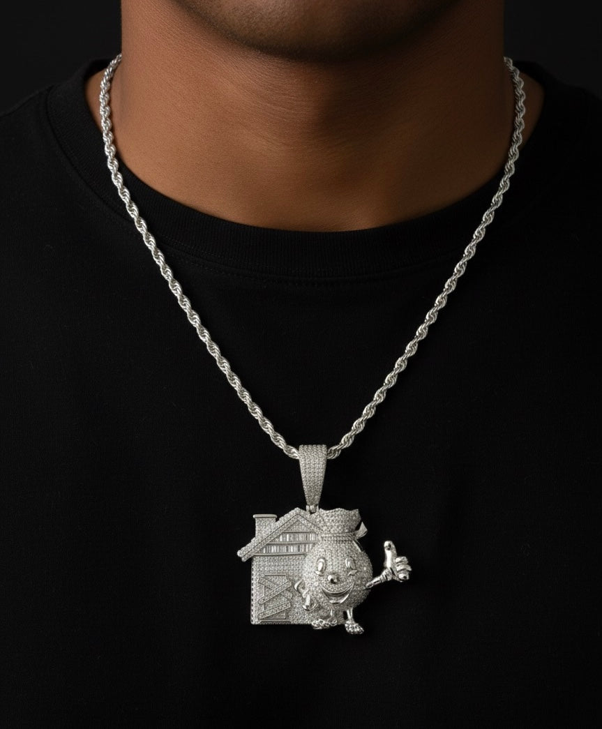 Trap House Kool Man Moissanite Pendant
