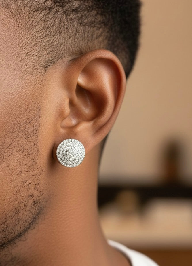 Moissanite Large Circe Micro Pave Earrings