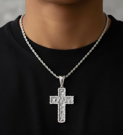 Moissanite Diamond Nugget Cross