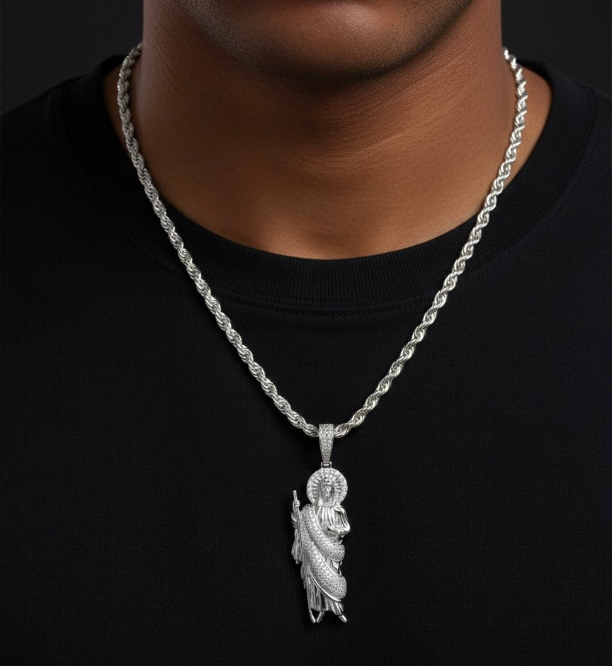 Moissanite Saint Jude Pendant