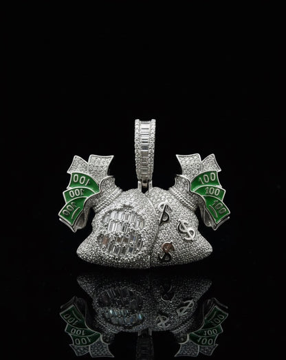 Moissanite Double Money Bag Pendant