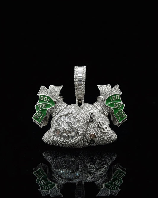 Moissanite Double Money Bag Pendant