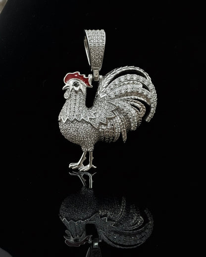 Moissanite Rooster Pendant