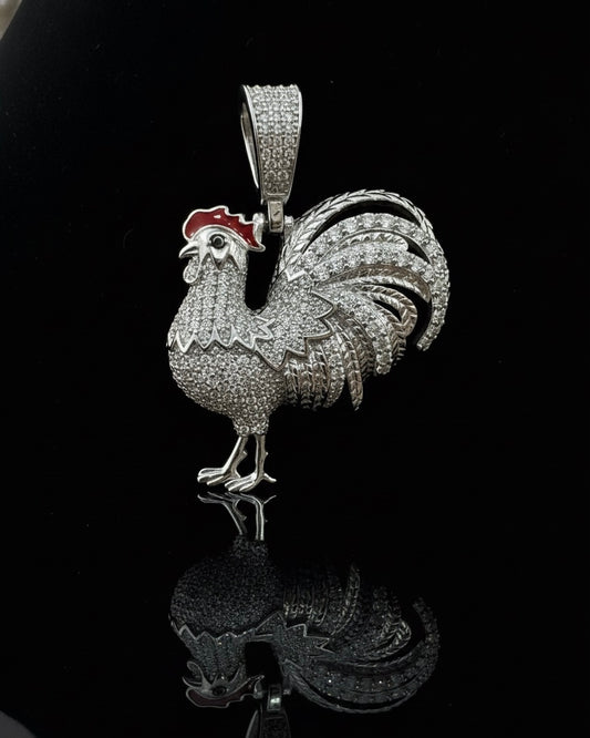 Moissanite Rooster Pendant