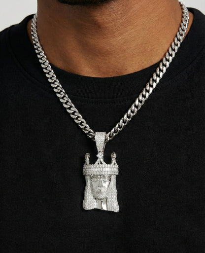 King Jesus Moissanite Pendant