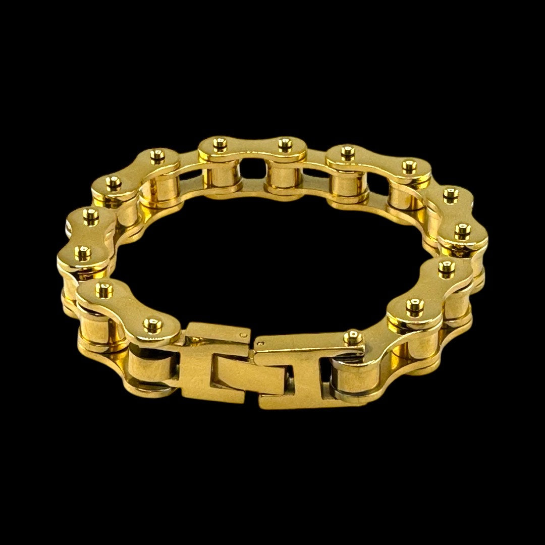 Bike Link Bracelet in 18K Yellow Gold