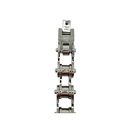 Bike Link Bracelet in 18K White Gold