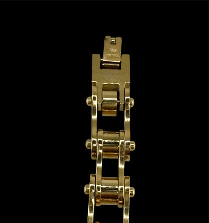 Bike Link Bracelet in 18K Yellow Gold