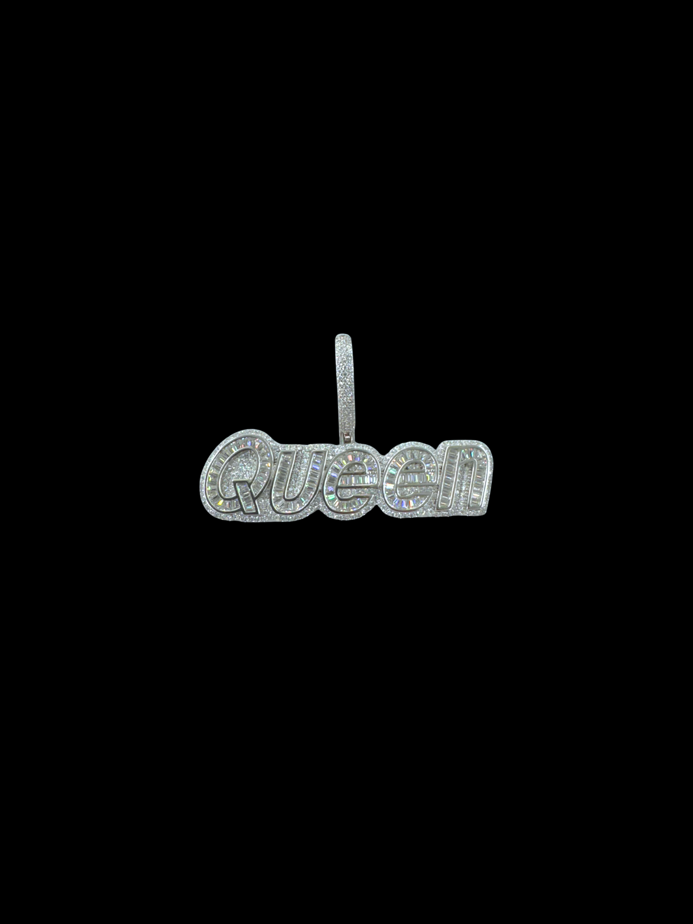 Moissanite in 925 Sterling Silver Queen Pendant
