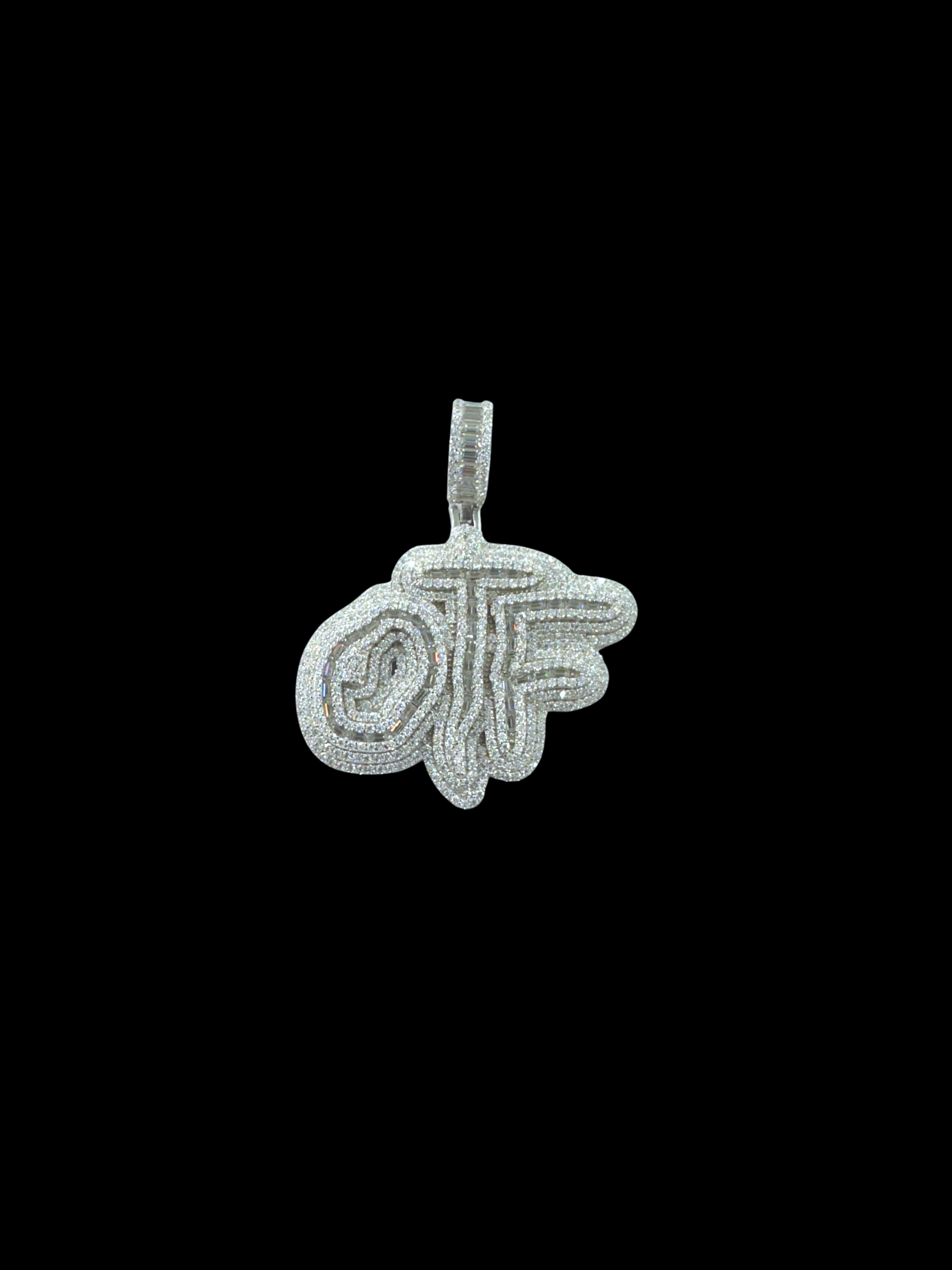 Moissanite in 925 Sterling Silver OTF Pendant