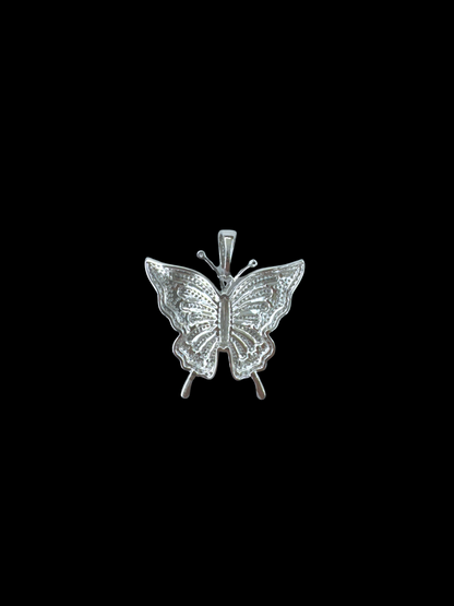 Moissanite Large Butterfly Pendant