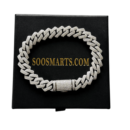 10MM Moissanite Diamond Cuban Bracelet