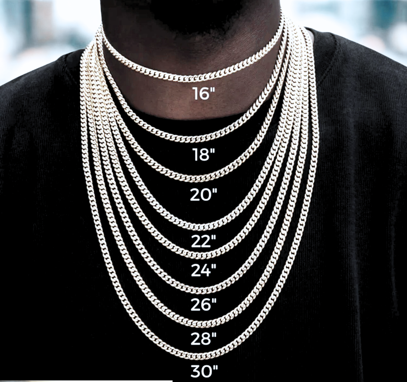 Moissanite in 18K White Gold Over Sterling Silver 5MM Tennis Chain Necklace