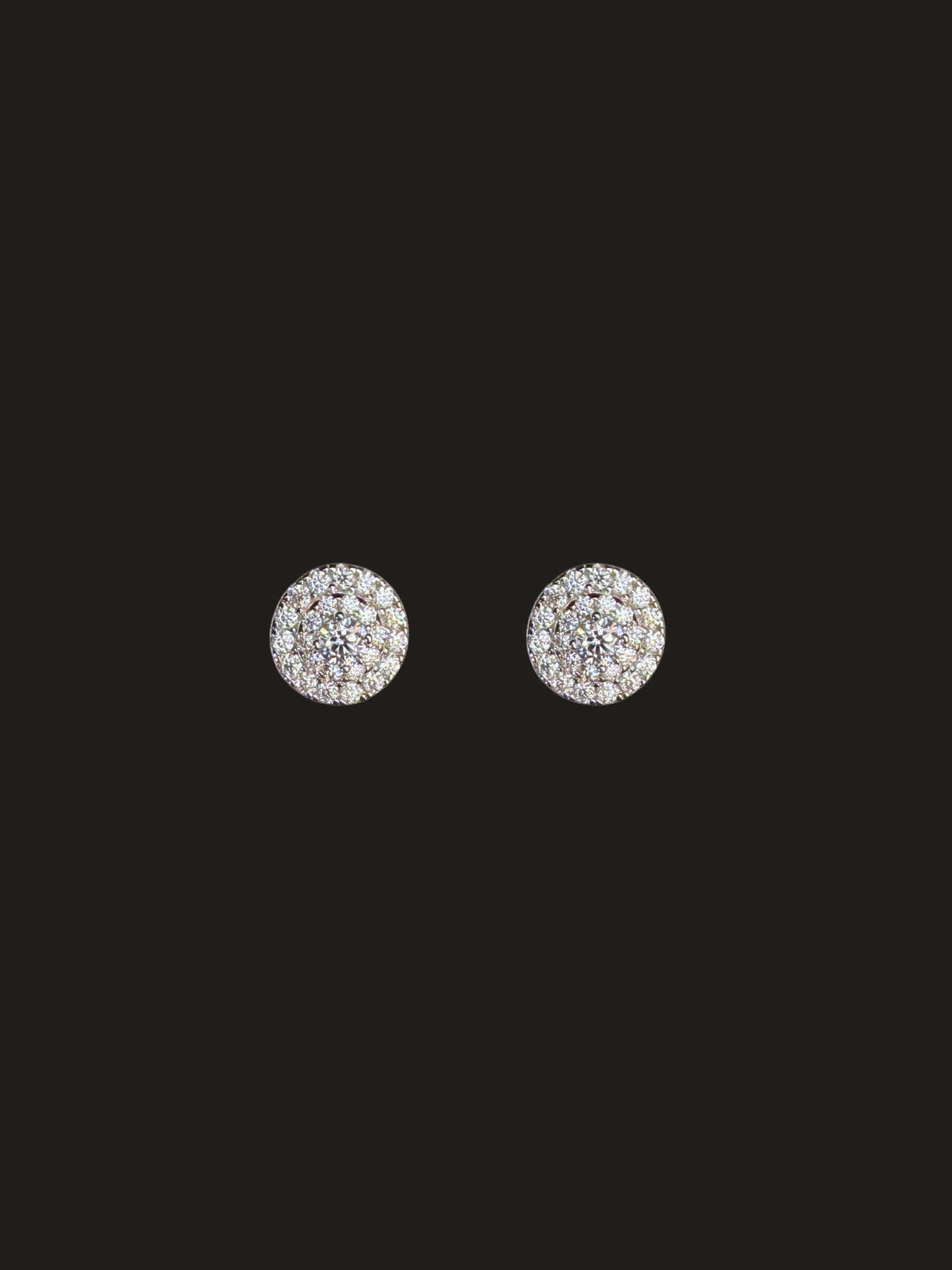 Circle Tri-Stacked Moissanite Earrings