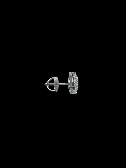 Stacked Round Stud Moissanite Earrings