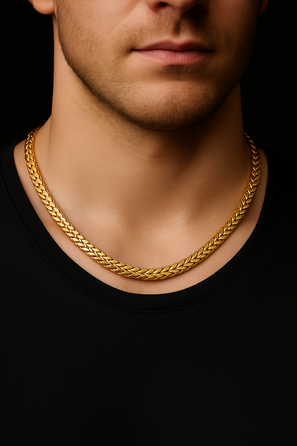 Franco Chain Necklace in 18K Yellow Gold