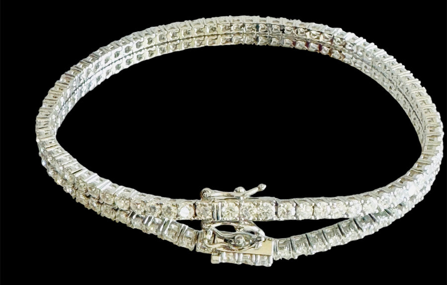 925 Sterling Silver and Moissanite 5mm Tennis Bracelet