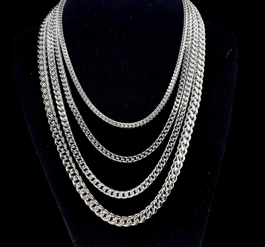 Franco Chain in 18K White Gold