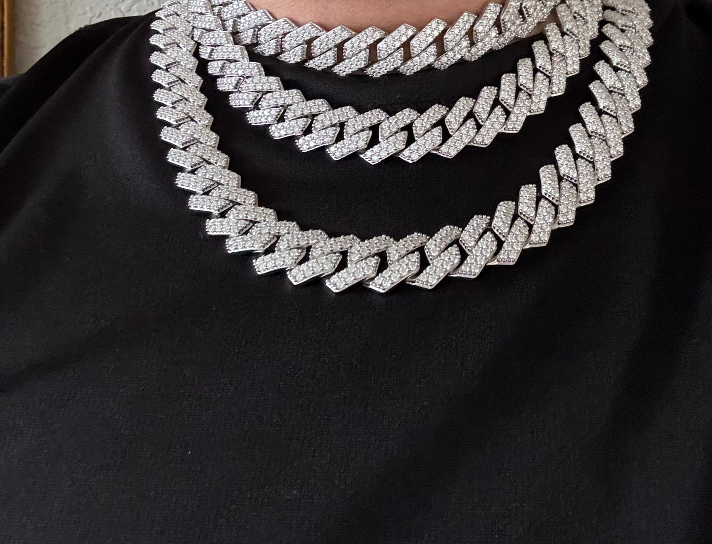 16mm Moissanite Diamond Cuban Necklace