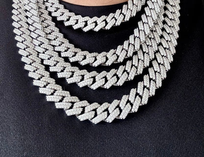 14MM Moissanite Diamond Cuban Necklace