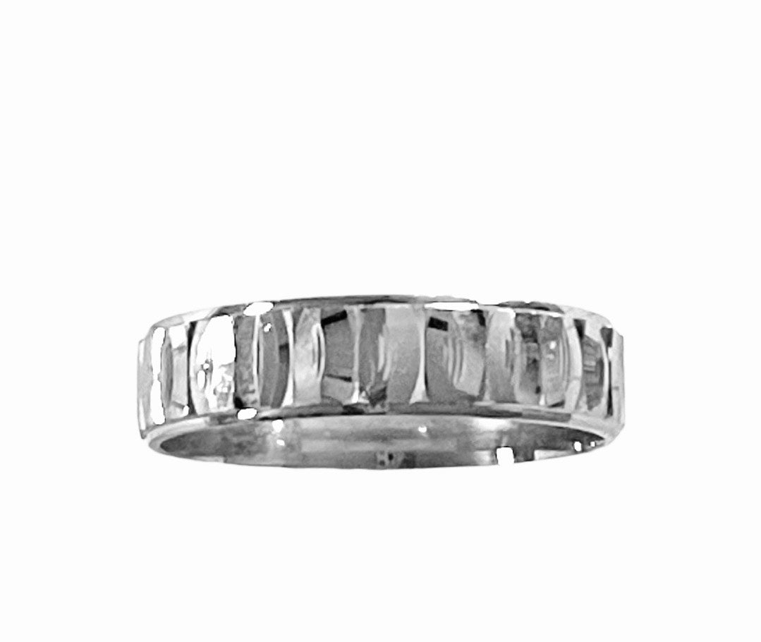 925 Rhodium Plated Sterling Silver Band