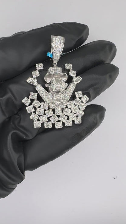 Moissanite Lucky Money Man Pendant