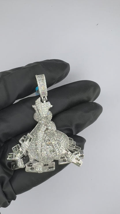 Moissanite Money Bag Pendant
