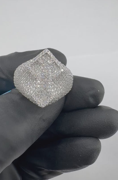 Moissanite Pave Cross Ring