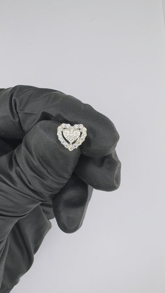 Open Heart Moissanite Earrings