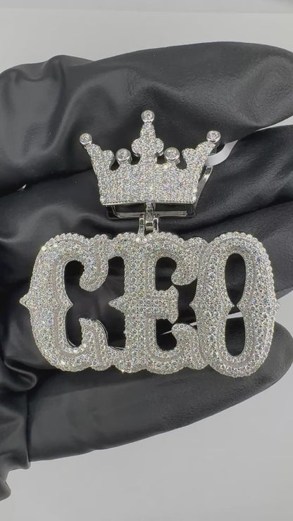 King CEO Moissanite Pendant