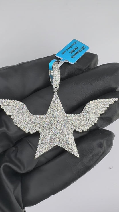 Flying Star Moissanite Pendant