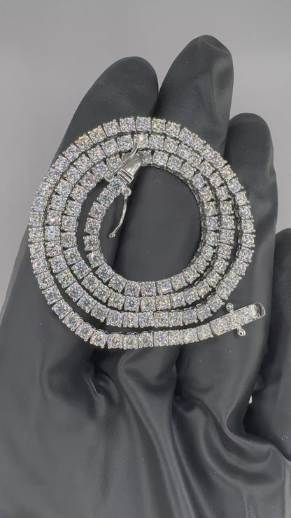 3MM Moissanite Diamond Tennis Necklace