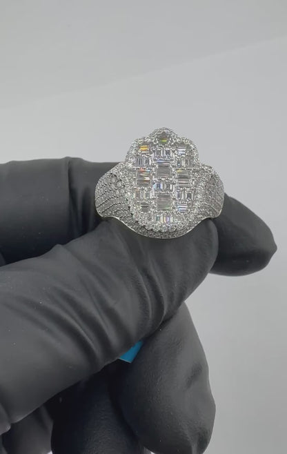 Moissanite Hamsa/Fatima Hand Ring
