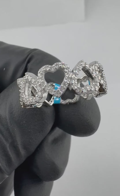 Heart Eternity Moissanite Band