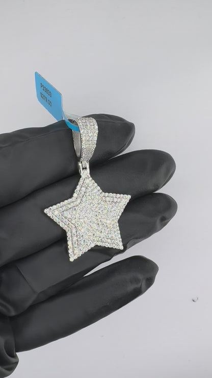 Stacked 5 Point Star Pendant