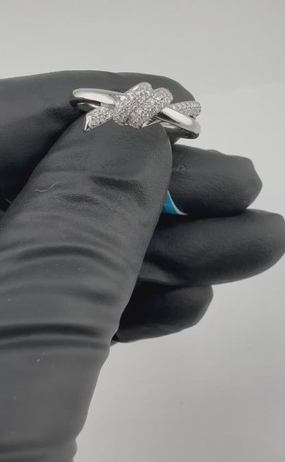 Moissanite Pavé Bypass Ring