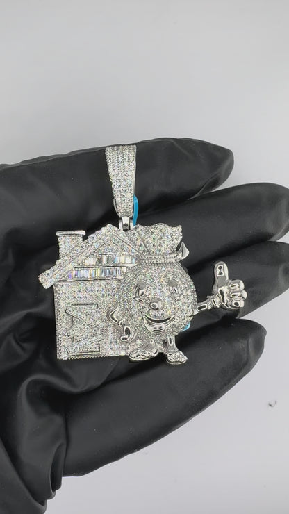 Trap House Kool Man Moissanite Pendant