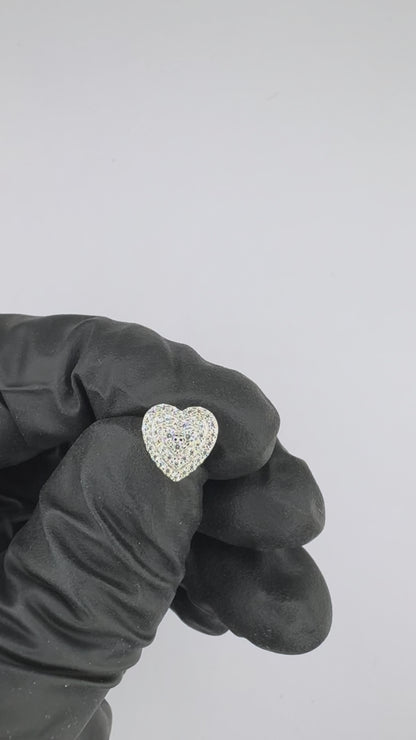 Cluster Heart Moissanite Earrings