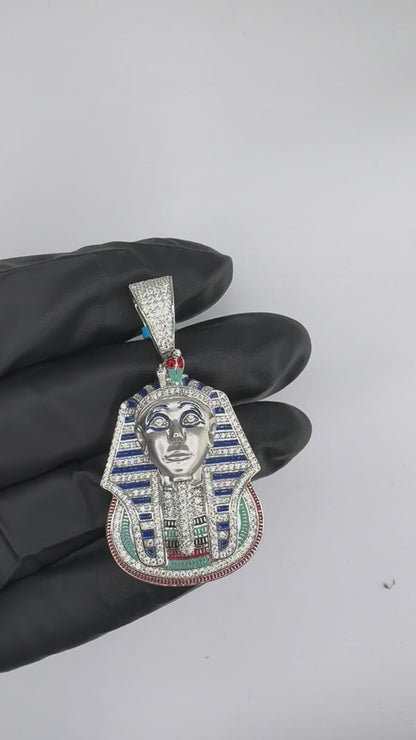 Colored King Tut Moissanite Pendant