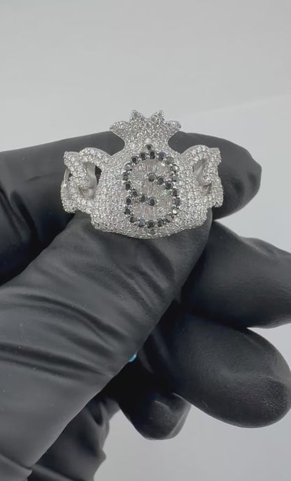 Money Bag Cuban Moissanite Ring