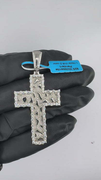 Moissanite Diamond Nugget Cross