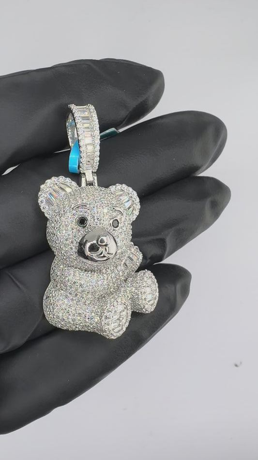 Teddy Bear Moissnite Pendant