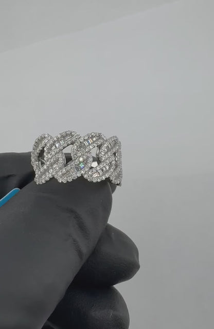 Moissanite Cuban Ring
