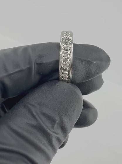 Circle Cut Diamond Cut Band