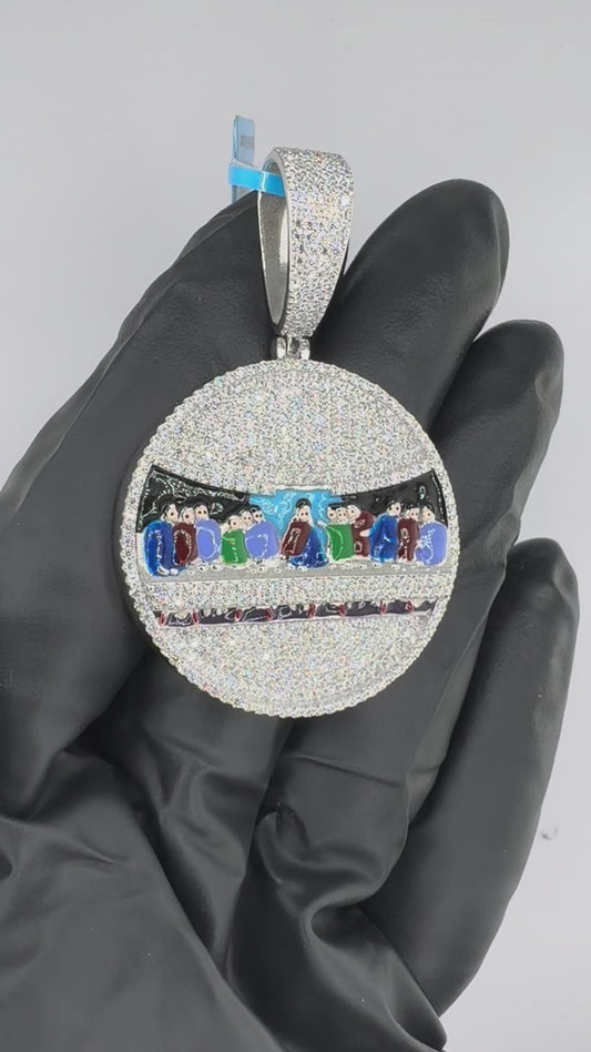 Moissanite Colored Last Supper Pendant