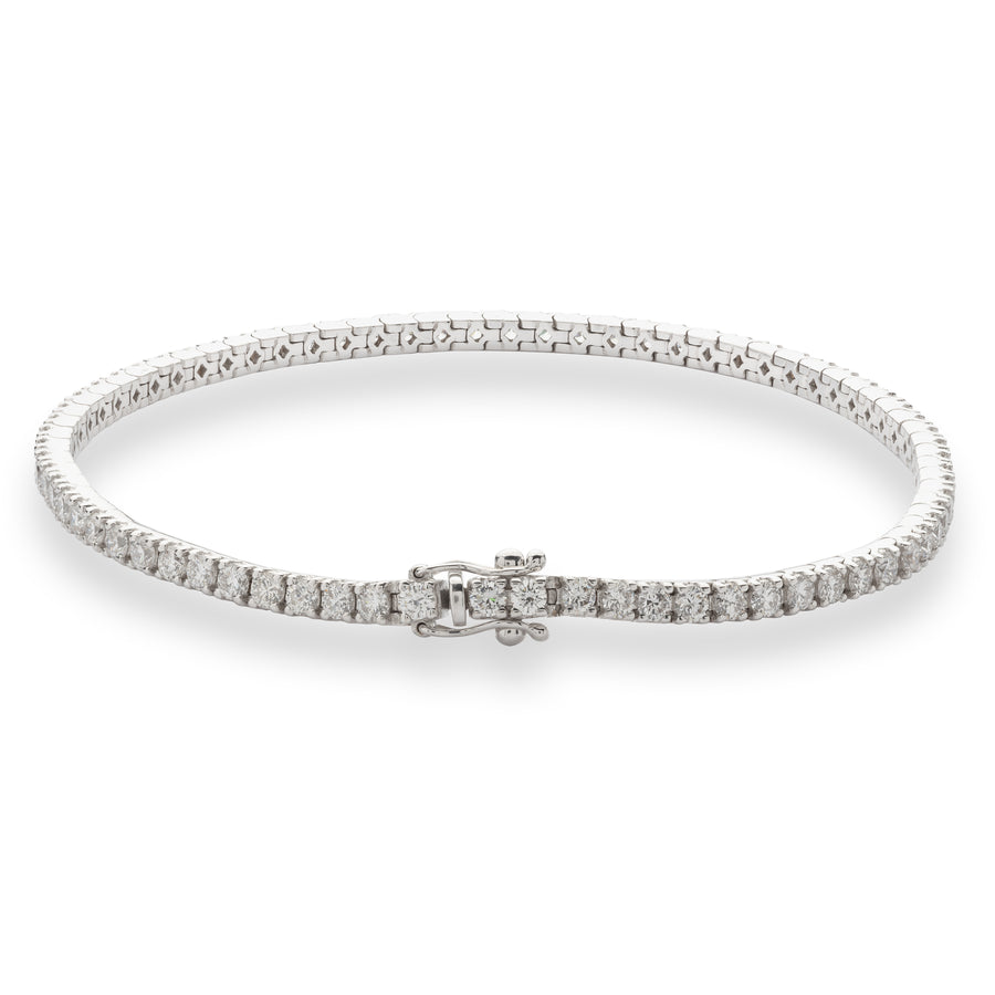 925 Sterling Silver and Moissanite 3mm Tennis Bracelet