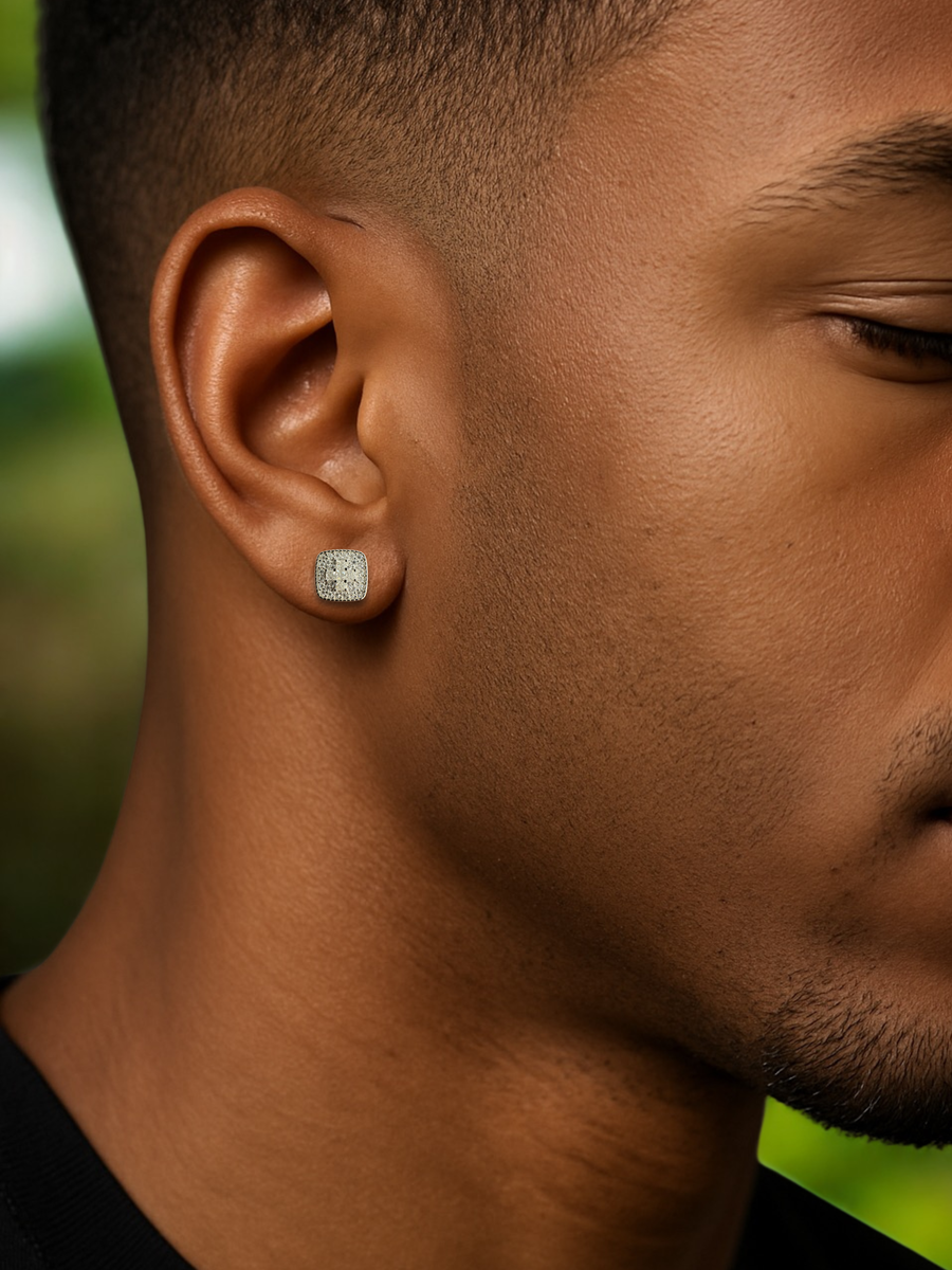 Square With Cross Earrings